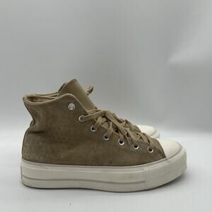 Womens Size 10 Converse Chuck Taylor All Star Lift Platform High Nomad Khaki